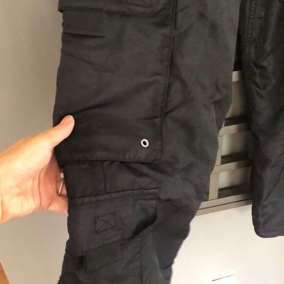 Urban Outfitters Black nylon cargo pants hip-hop pants size XS - Picture 4 of 6